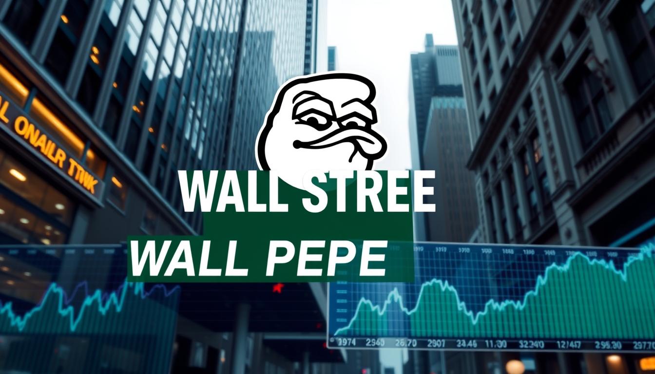 Wall Street Pepe: The Meme Coin Taking Crypto Markets by Storm 9 Wall Street Pepe logo with market trend indicators showing future potential