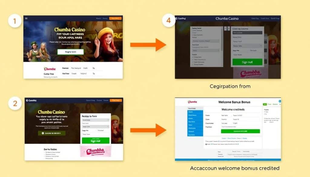 Step-by-step guide showing how to claim Chumba Casino login bonus codes on desktop and mobile