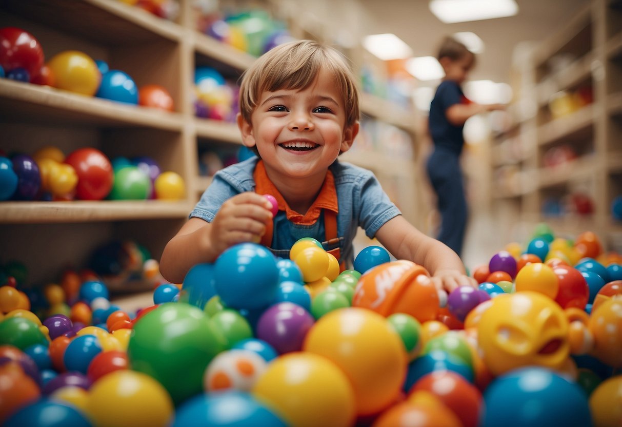 Children happily playing with a wide variety of colorful and engaging toys from Target's shelves
